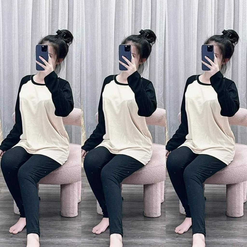 sét bộ gân dài tay phối màu