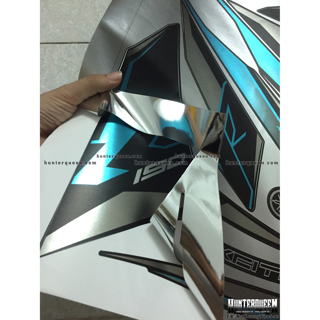 Tem xe exciter 150 RC dán xe đen. Chất liệu crom nhám sang trọng. Ex 150