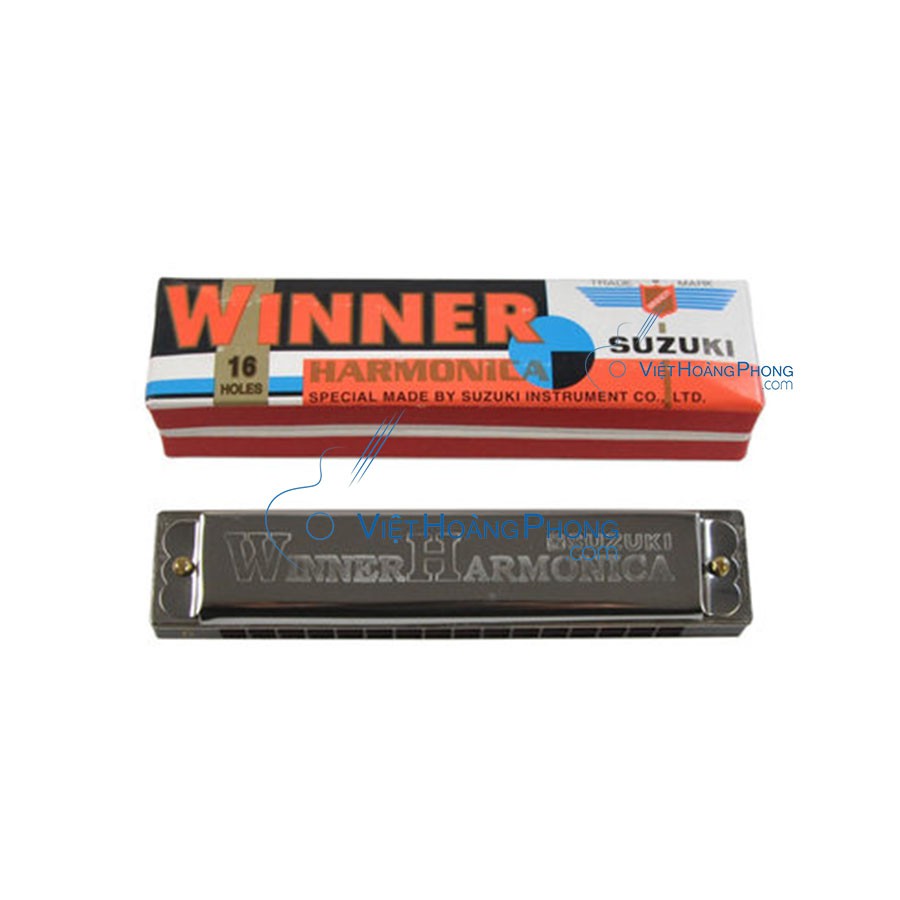 Kèn Harmonica Tremolo Suzuki Winner W-16 Key C (16 Holes)