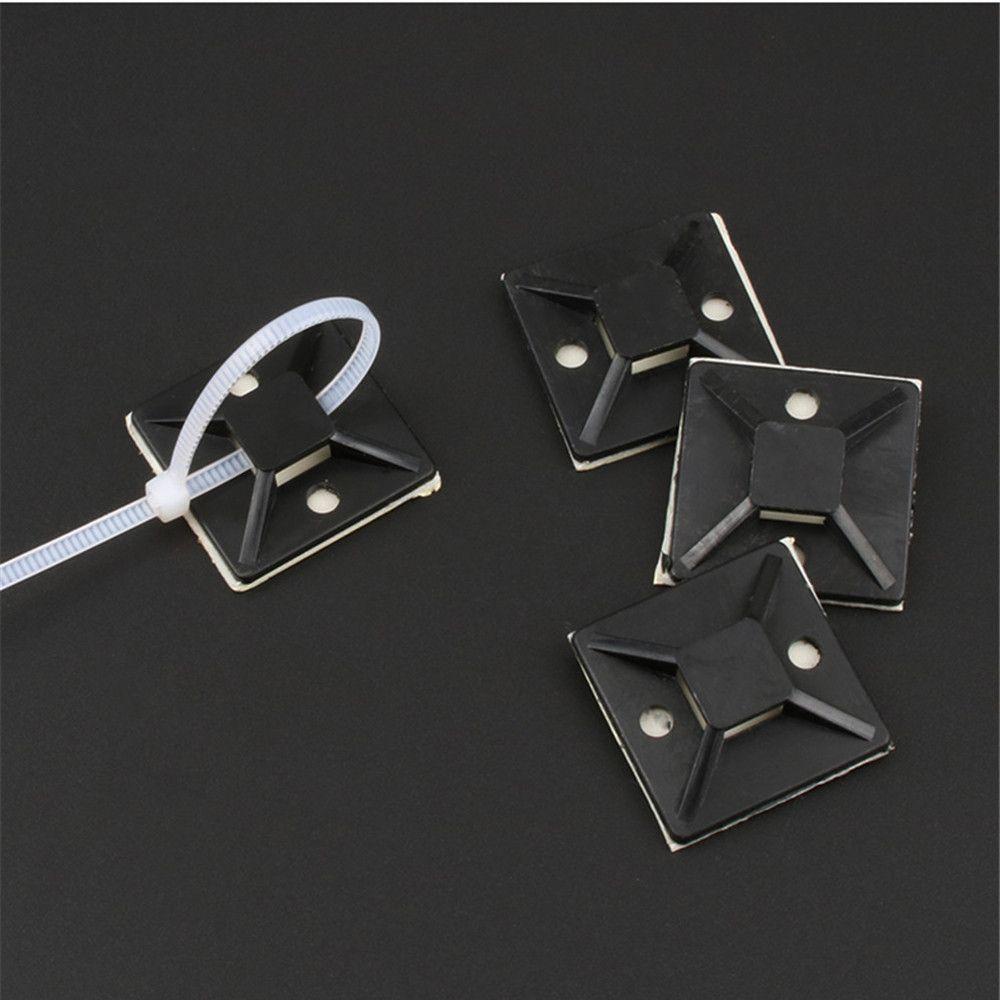 ELLSWORTH Set 100 Kẹp Cố Định Dây Cáp Màu Đen Tự Dính