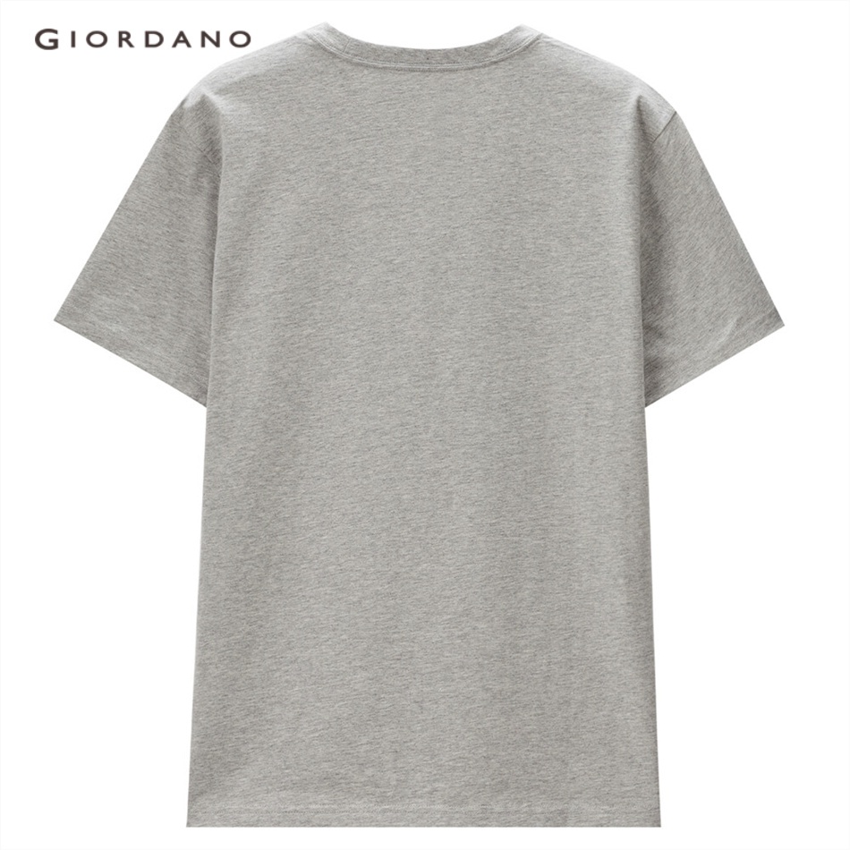 Áo thun GIORDANO 01091229 cổ tròn in họa tiết chữ thời trang dành cho nam | BigBuy360 - bigbuy360.vn