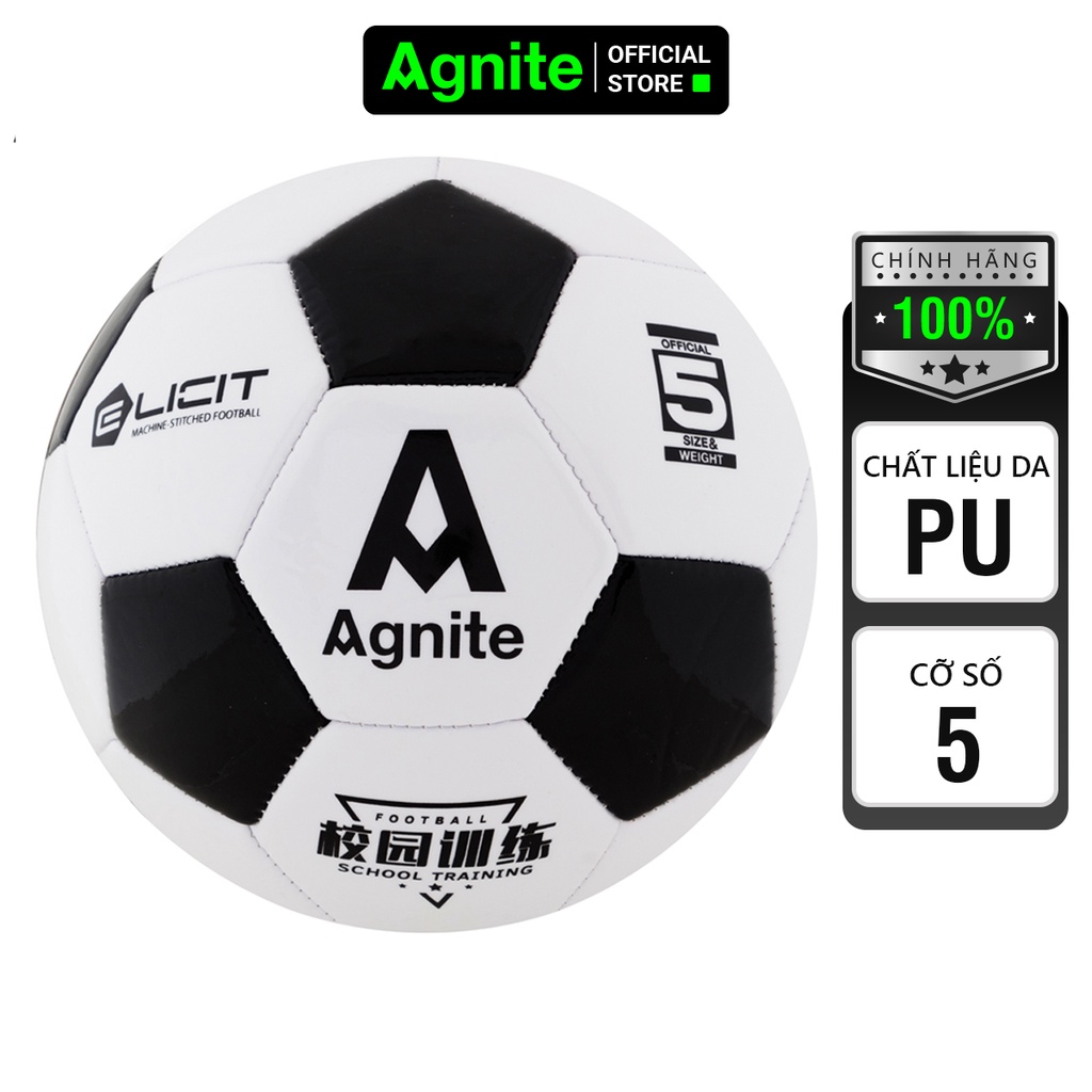 Quả bóng đá Agnite tiêu chuẩn - Size 5, Da PU cao cấp, Siêu nhẹ, Chính hãng, Đàn hồi tốt, Chất lượng cao thi đấu - F1203