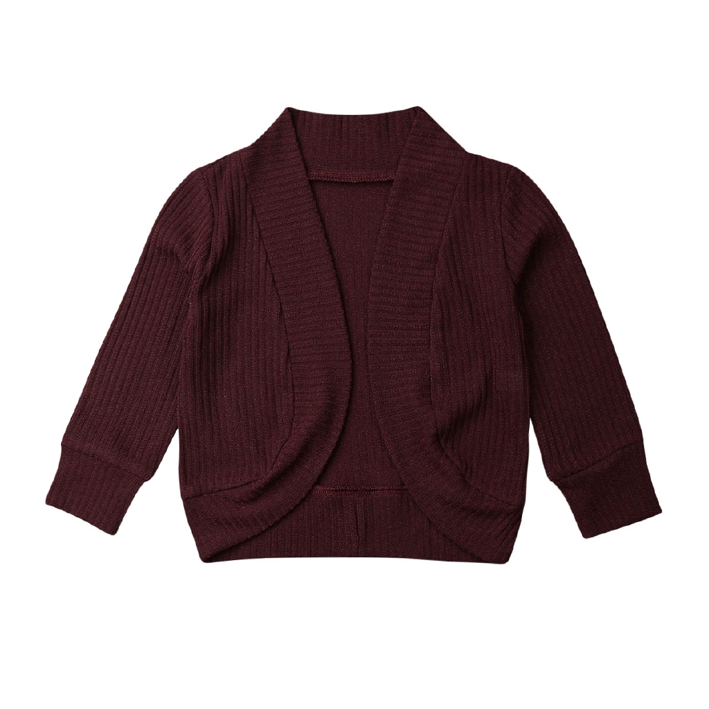 Áo Khoác Cardigan Dệt Kim Tay Dài Dễ Thương Cho Bé Gái