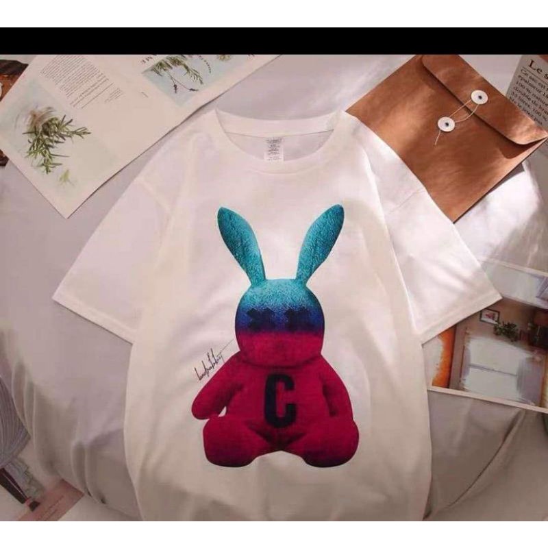 Áo phông tay lỡ Thỏ C cực đáng yêu