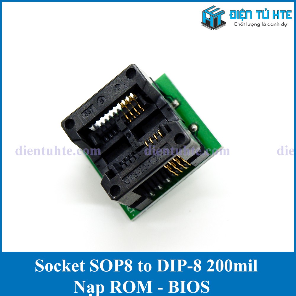 Socket - Đế chuyển SOP8 SOIC8 sang DIP8 nạp rom BIOS pitch 1.27mm 150mil/200mil [HTE Quy Nhơn CN2]