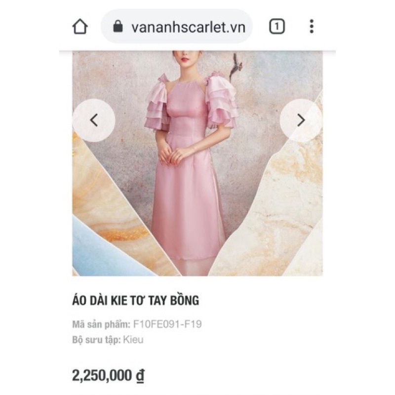 Áo dài Vân anh Scarlet pass