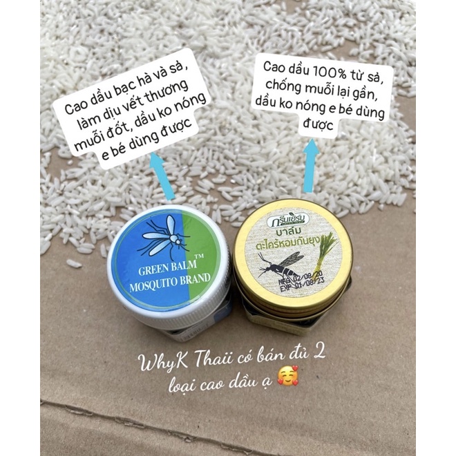 Dầu Thoa Muỗi Đốt Thái Lan Chính Hãng Green Balm Mosquito Date 2023