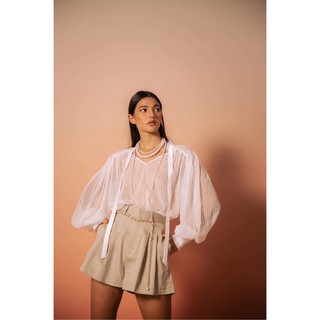 Áo kiểu nữ phối lụa Magnolia Blouse Kaia