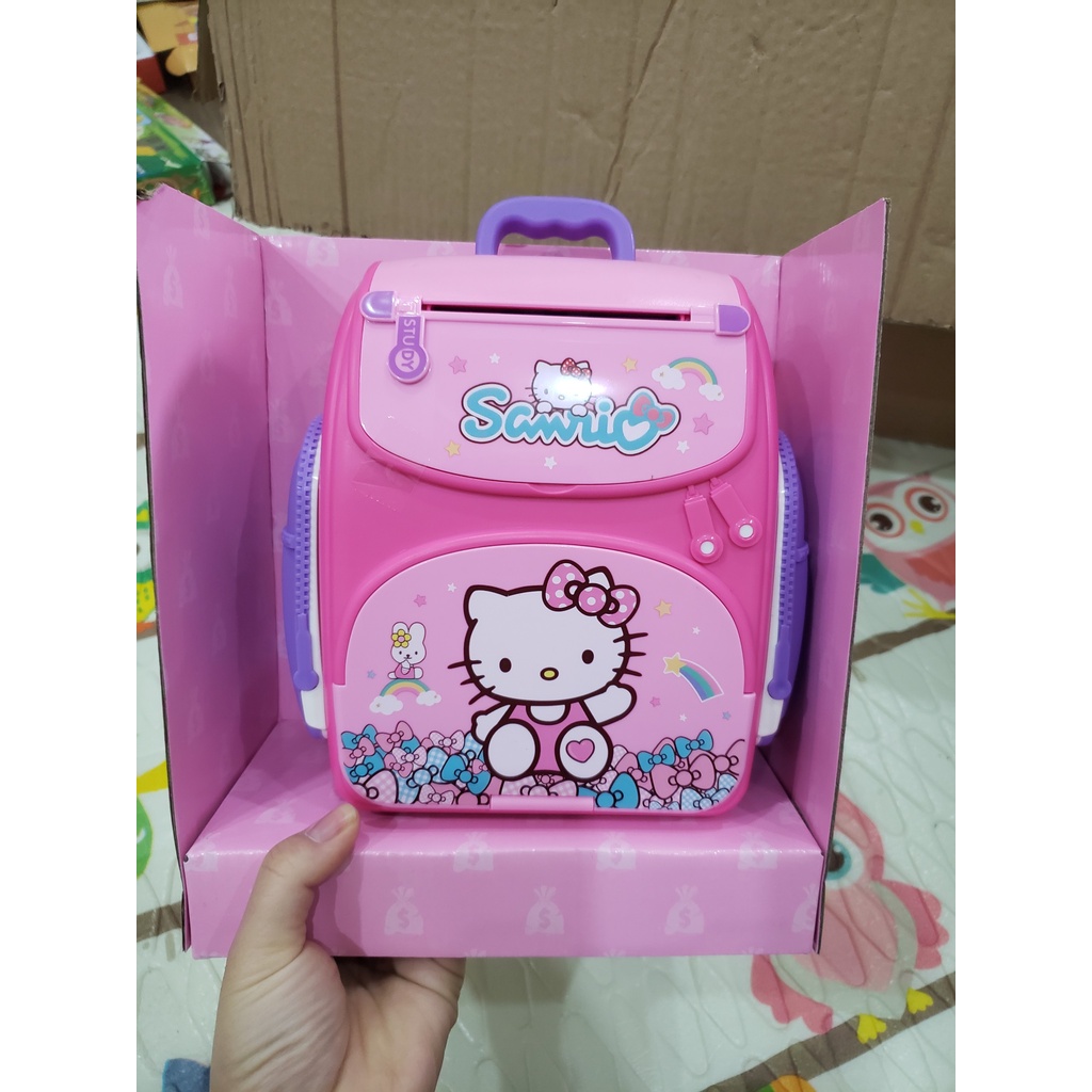 Đồ chơi két cho bé có có nhạc, có mật khẩu dạng quai đeo balo rất tiện dụng