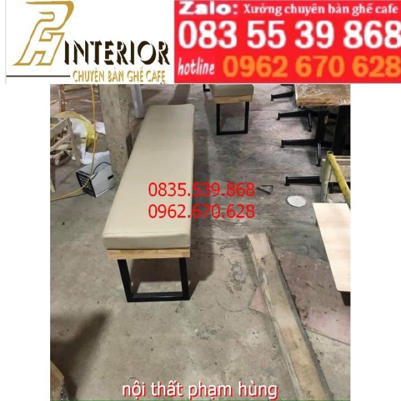 ghế sofa băng dài cafe không tựa