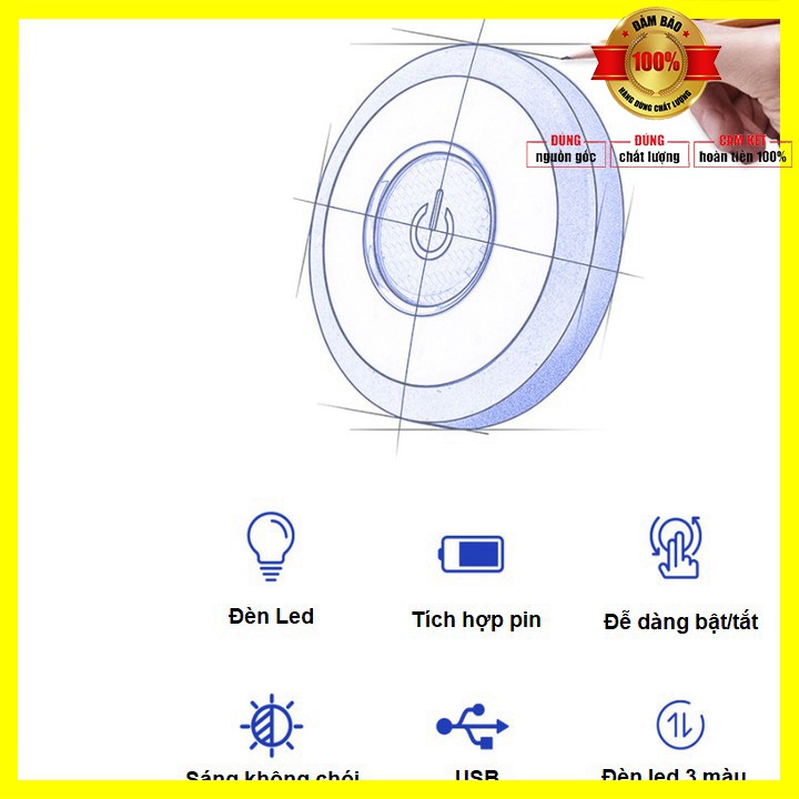 Đèn led gắn trần ô tô, xe hơi, phòng khách, bếp Y-978 công suất 4W -Bảo hành 6 tháng