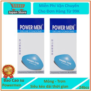 [GIÁ SỈ] Combo 2 hộp bao cao su kéo dài thời gian power men viagra ( hộp 12 cái)