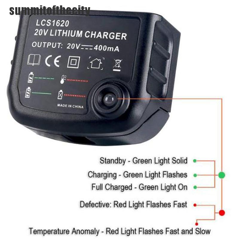Bộ Sạc 20V Lithium LCS1620 Màu Đen + Có Thể Sạc Lại / STANLEY LBXR20