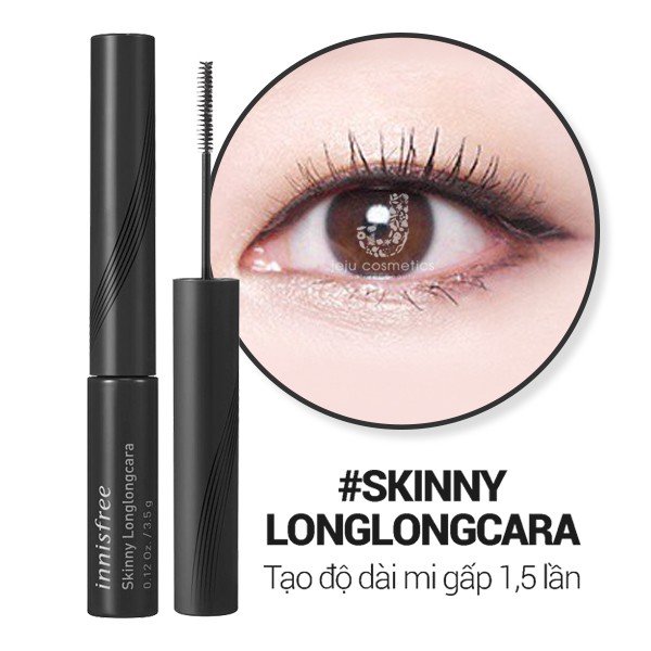 Mascara Siêu Mảnh Làm Dài Mi Innisfree Skinny Microcara Zero