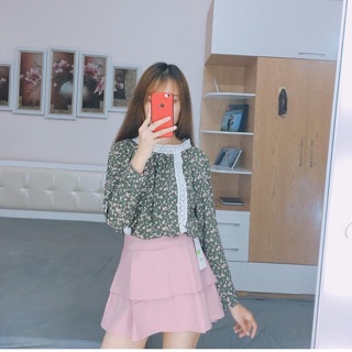 Áo sơ mi hoa nhí tiểu thư sale 100k