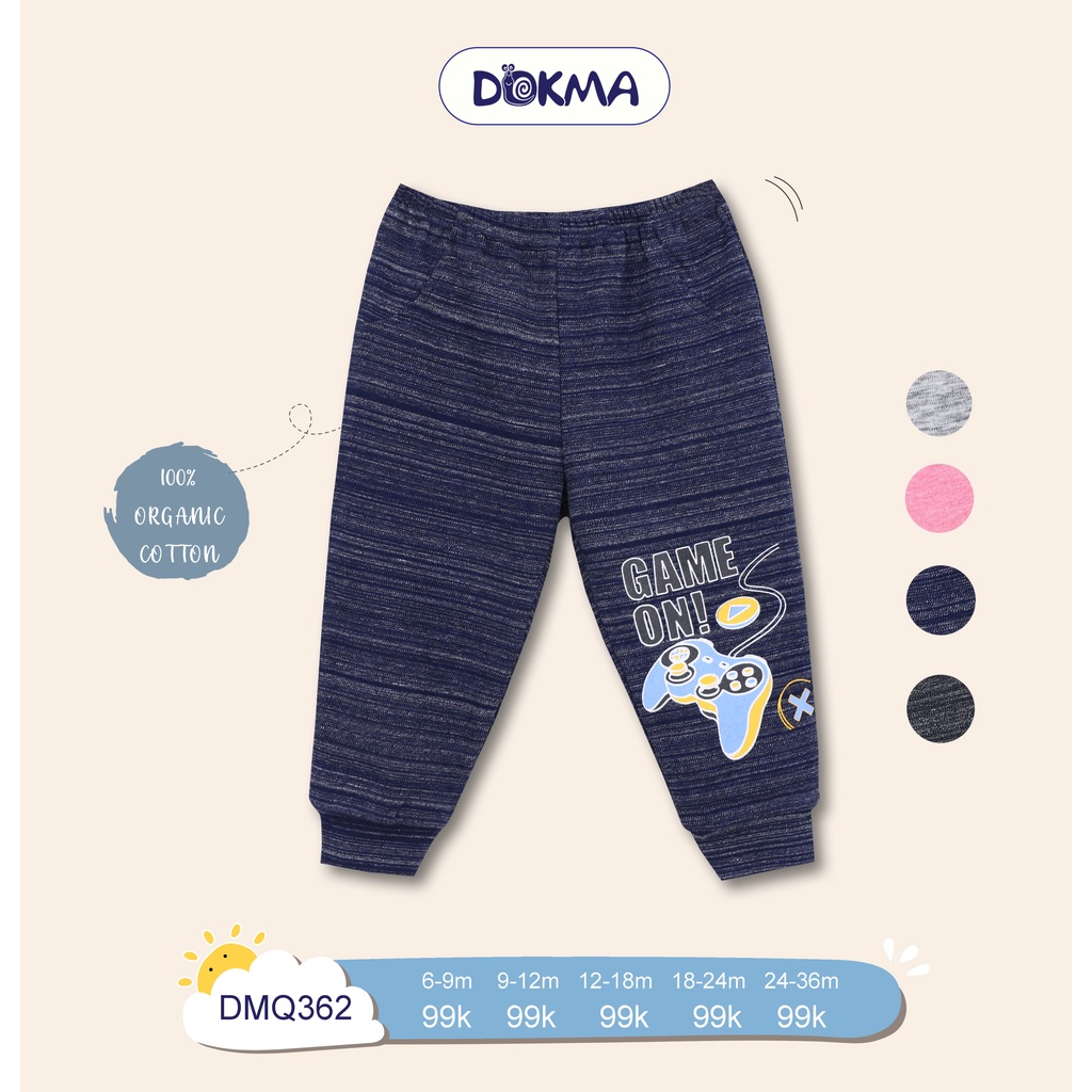 DMQ362 Quần dài bo ống Dokma vải cotton dày vừa (9-36M)