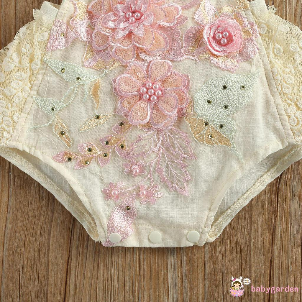 Áo Liền Quần Có Tay Ren Cánh Tiên Đáng Yêu Dành Cho Bé Gái