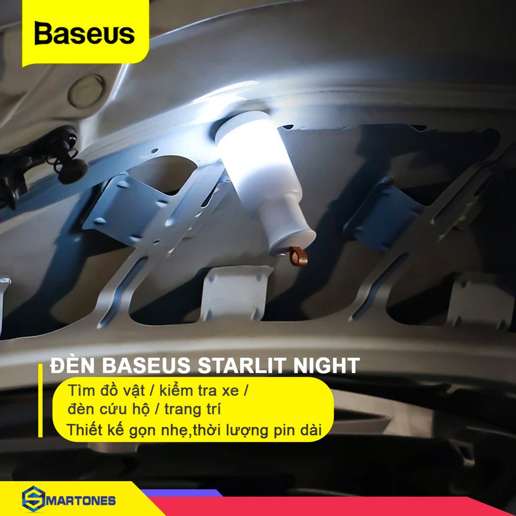 Đèn đa năng Baseus Starlit Night , đèn khẩn cấp ban đêm, nhiều chế độ màu sắc cho ô tô