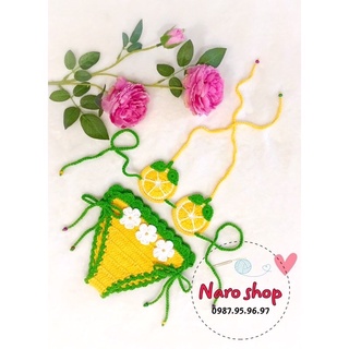 Bikini handmade cho bé ( p 2 ) Bikini len cho bé