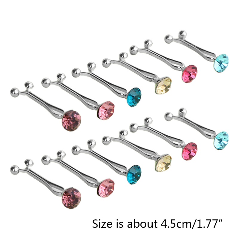 Set 12 Ghim Cài Khăn Trùm Đầu Kiểu Đạo Hồi Đính Đá Nhiều Màu An Toàn