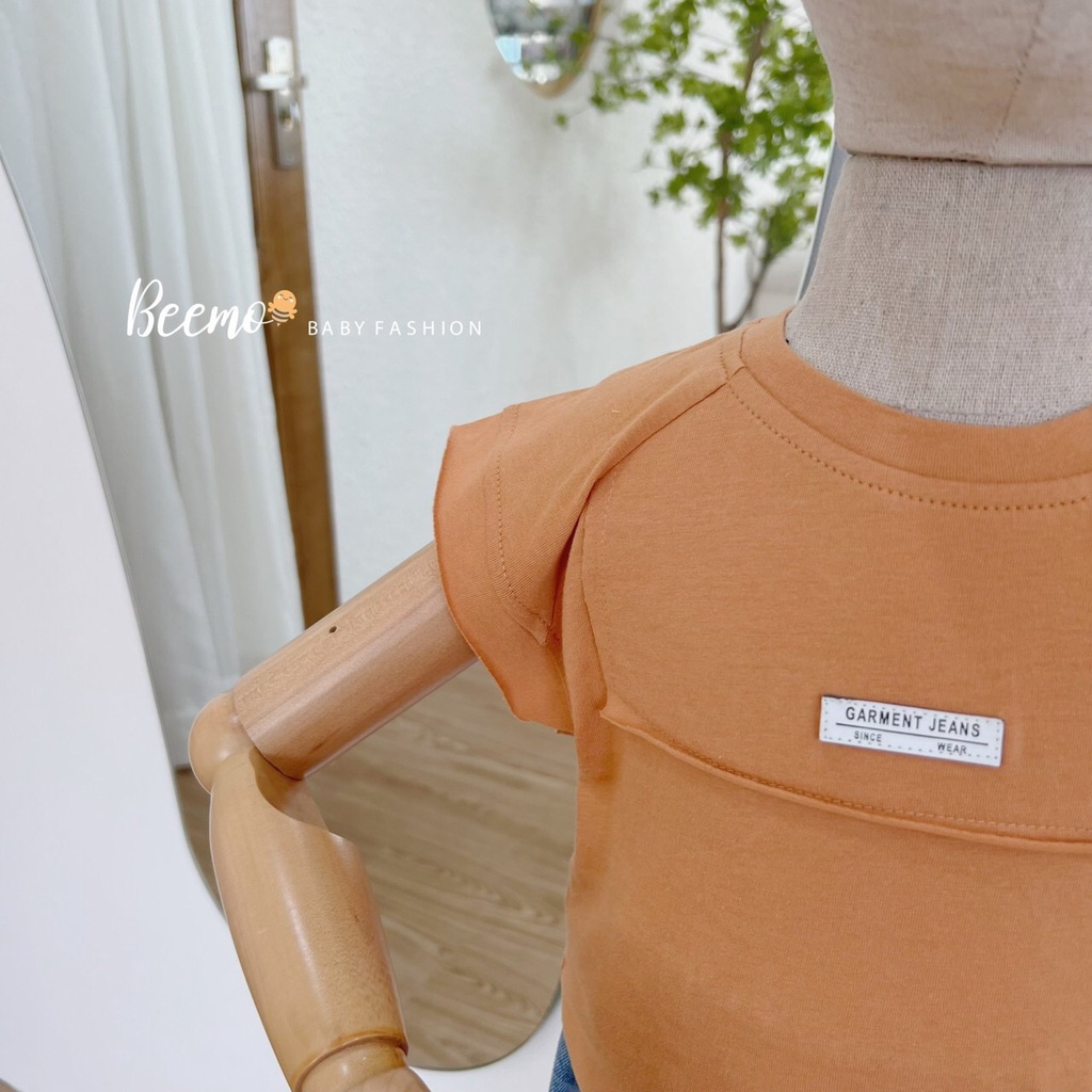 Áo phông bé trai cá tính phong cách Hàn Quốc, áo thun cộc tay bé trai mềm mát Beemo