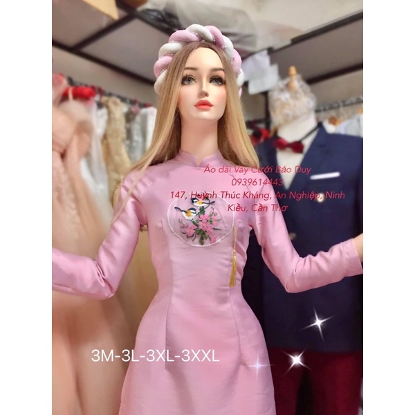 Áo dài hoa tấm ren