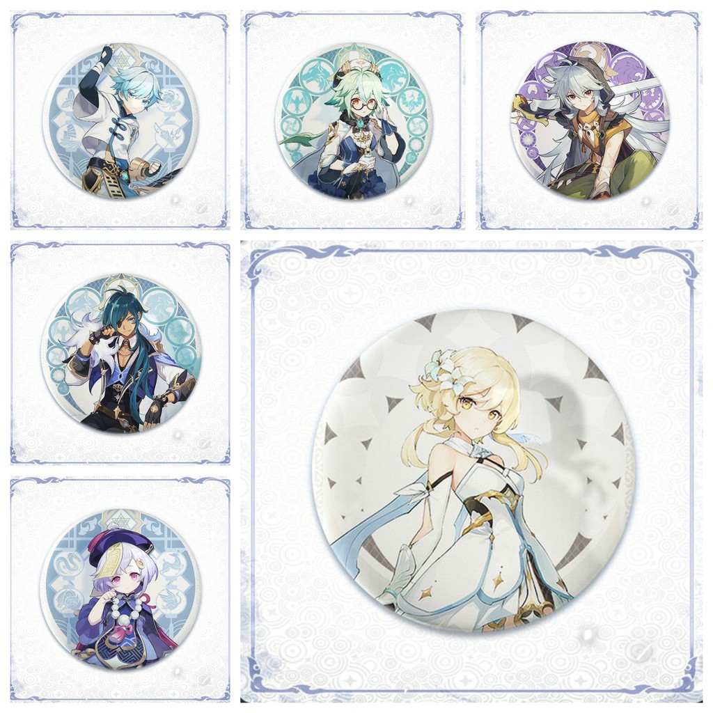 Huy hiệu cái áo IN HÌNH Genshin Impact game chibi dễ thương xinh xắn mẫu 4