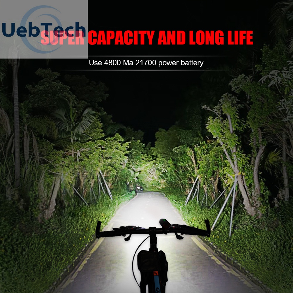 Đèn pin Uebtech 20W 1800LM T6 LED chống thấm nước cho xe đạp leo núi
