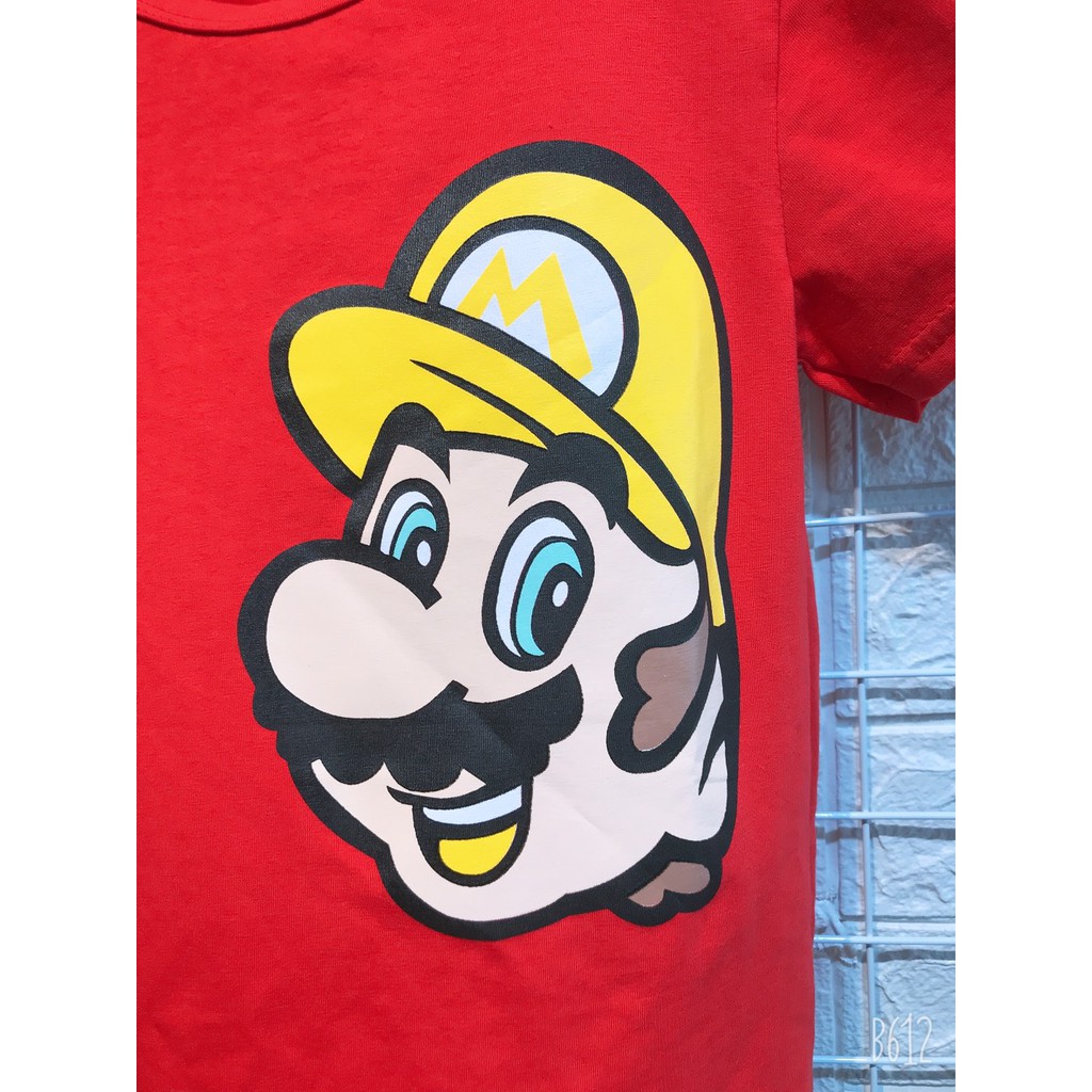 Áo Thun Cộc Tay Mario Bé Trai  Chất Mát Cotton 100% Size 9-19kg Hàng VNXK PanDaKids