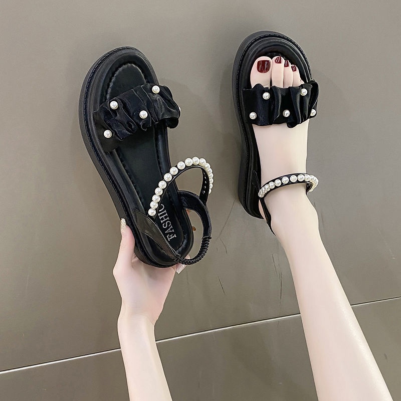 Giày Sandal Đế Dày Thời Trang Mùa Hè Thanh Lịch