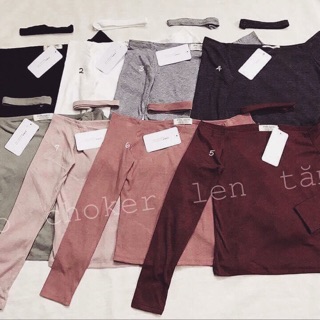 Combo gồm 2 Áo chocker len tăm