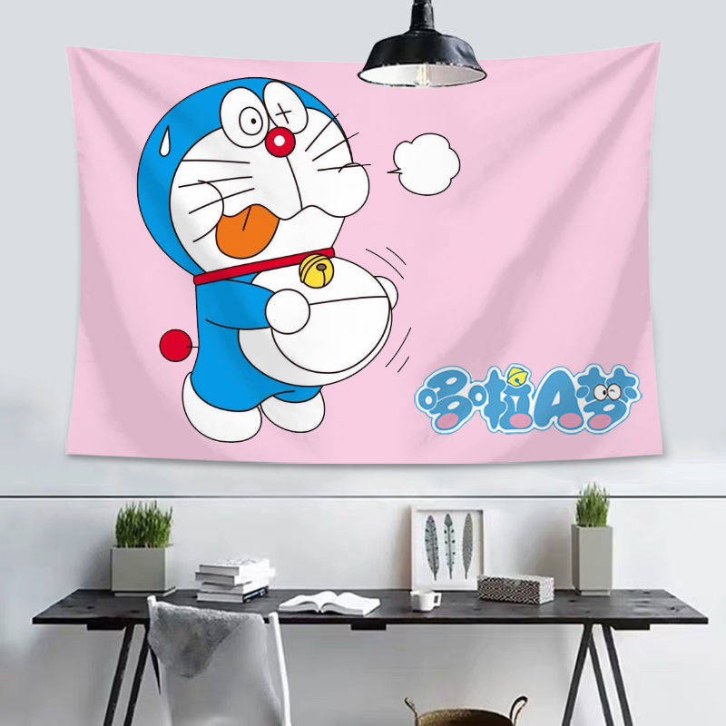 Thảm Treo Tường Trang Trí Phòng Ngủ Hình Doraemon Đáng Yêu