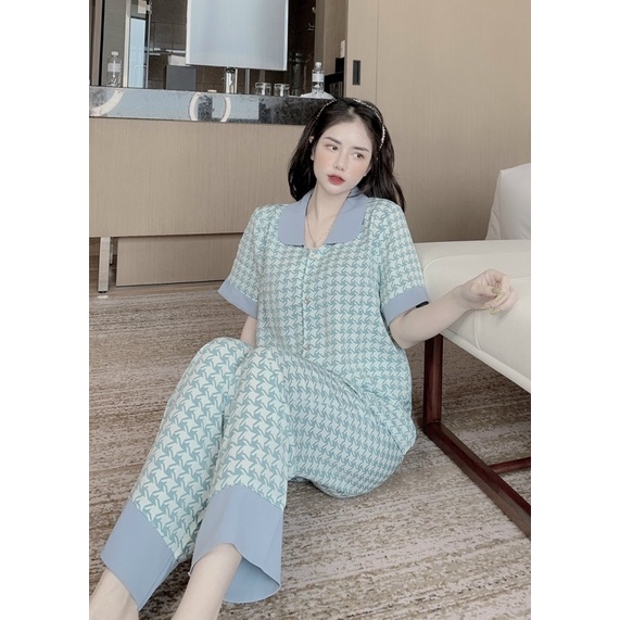 Pijama Đồ bộ lụa quần dài tay cộc ! Ảnh chụp thật 100%