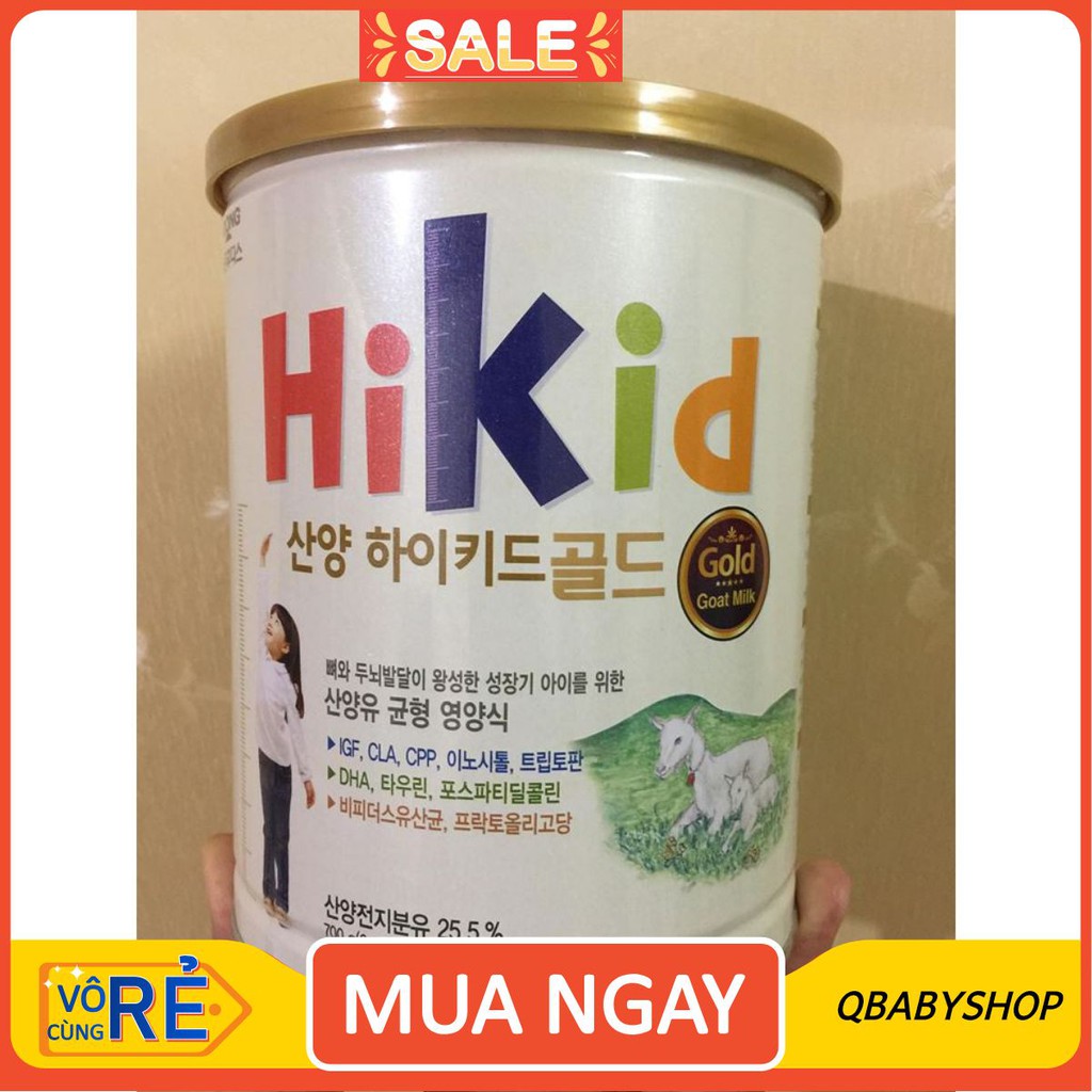 Sữa bột Hikid - Sữa Hikid Dê Hàn Quốc 700G date t3/2022