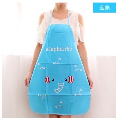 Tạp Dề PVC In Hình Hoạt Hình Dễ Thương Dễ Lau Chùi Gửi Màu Ngẫu Nhiên