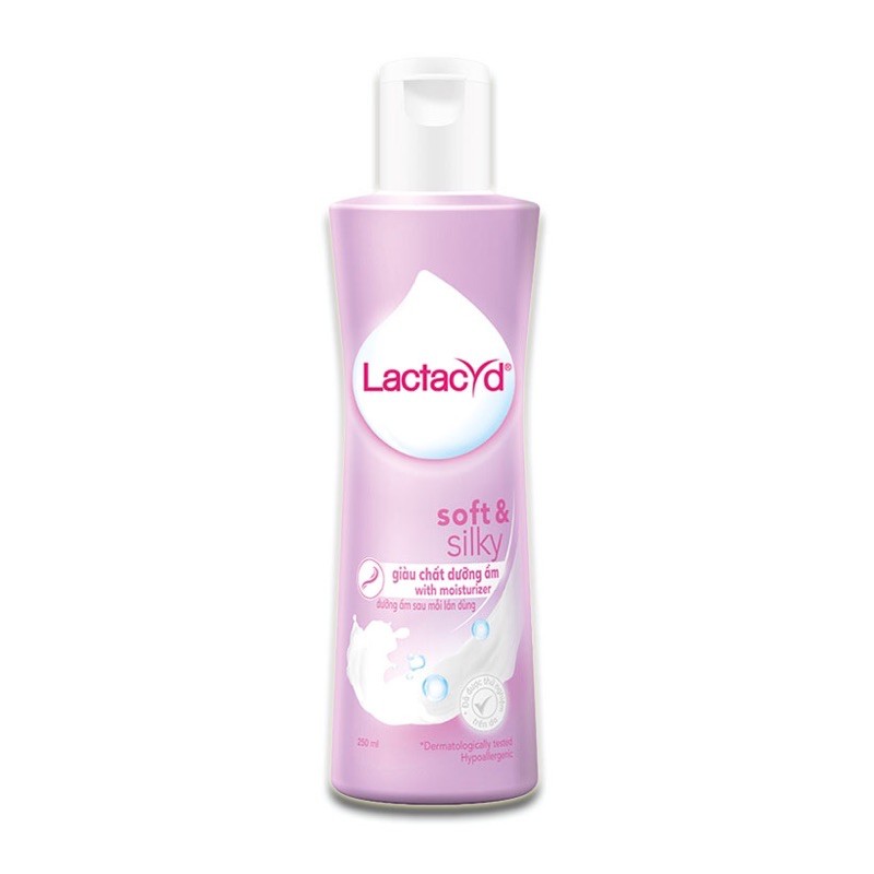 [ Mẫu Mới 2021 ] Dung dịch vệ sinh phụ nữ Lactacyd Soft &amp; Silky 250ml (Mẫu Mới)