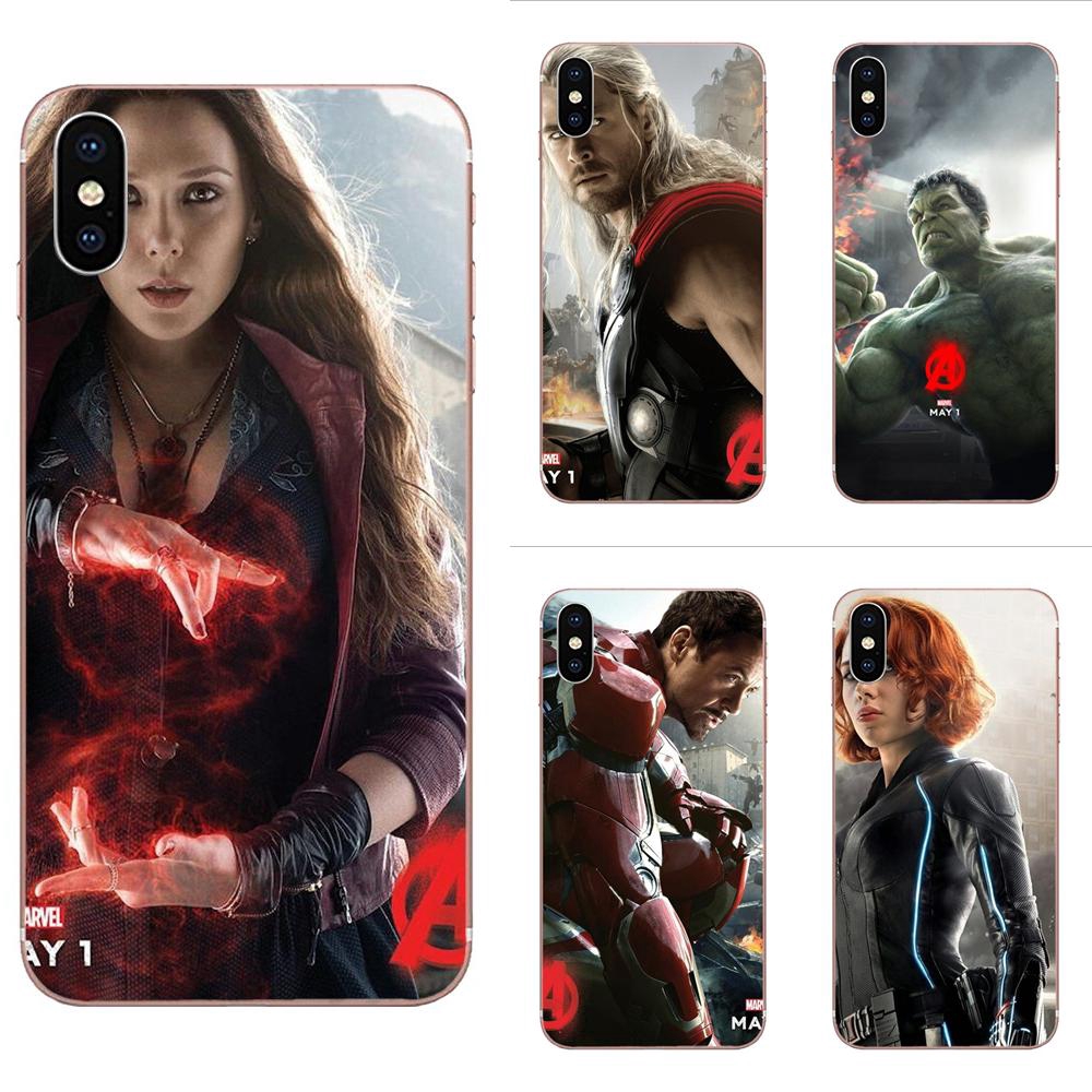 Ốp Điện Thoại Tpu Họa Tiết The Avengers Hulk Iron Man Dễ Thương Cho Samsung Galaxy A10 A20 A20E A3 A40 A5 A50 A7 J3 J5 J6 J7 2016 2017 2018