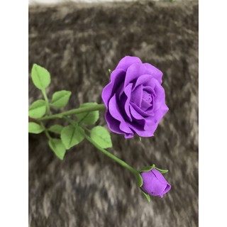 Cành Hoa hồng đất sét handmade