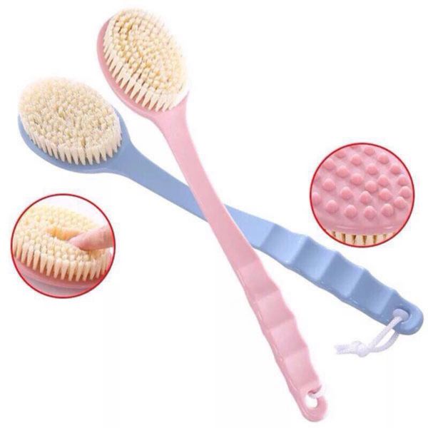 Bàn chải tắm cán dài có đầu massage thư giãn