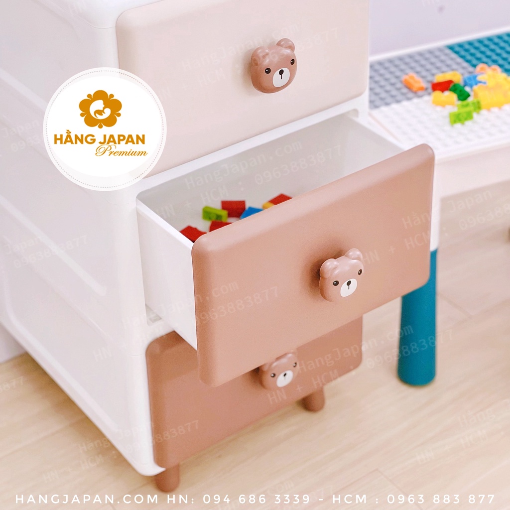 Tủ nhựa đa năng Gấu Thỏ Holla Cao Cấp 3 tầng/ 4 tầng