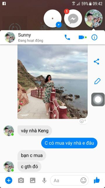 XẢ Váy xanh hoa lá trễ vai còn S