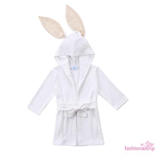 Áo Choàng Tắm Có Nón Hình Thỏ Đáng Yêu Cho Bé