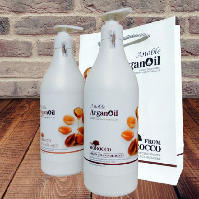 Cặp Dầu Gội Xả Arganoil Anoble Morocco 800ml siêu bóng mượt chắc khỏe tóc