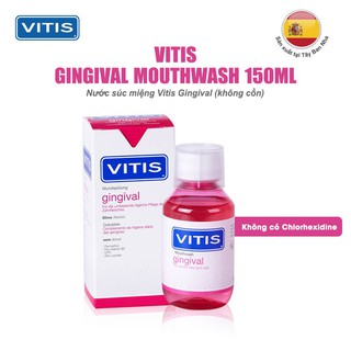 Nước súc miệng 🦷 vitis gingival mouthwash 150ml - an toàn cho phụ nữ có thai và chäm sóc nướu nhạy cảm