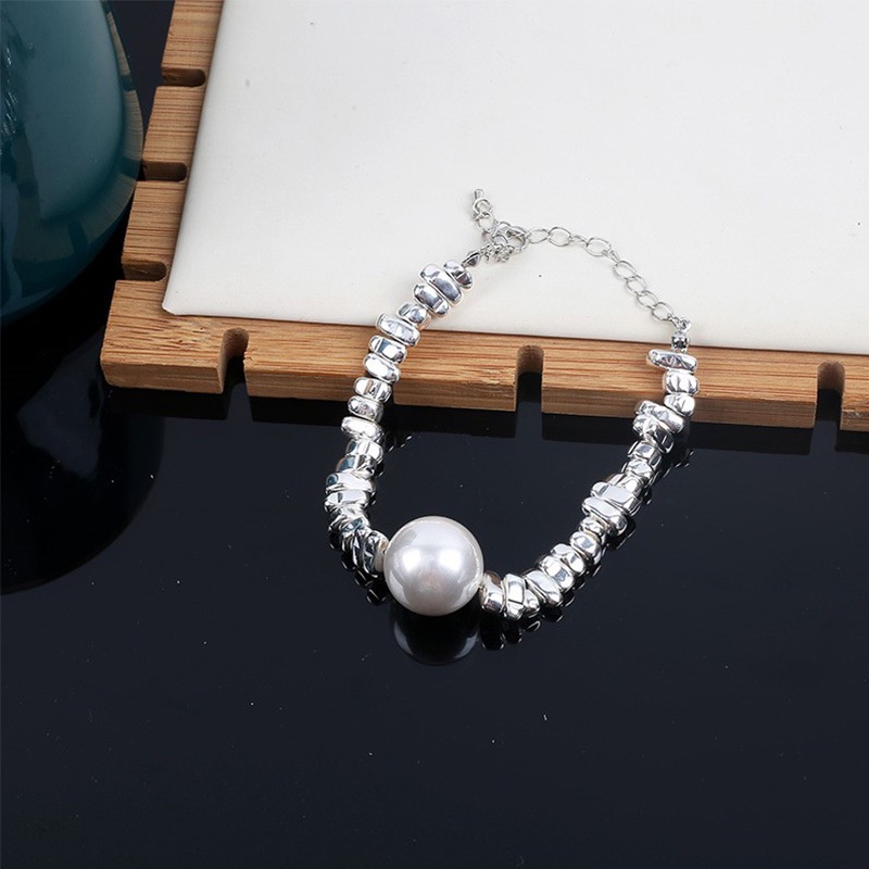 Vòng cổ Hợp Kim Kiểu Dáng Hình Học Đính Ngọc Trai Nhân Tạo Thời Trang