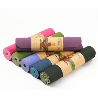 Thảm tập Yoga TPE 6mm 2 lớp chống trơn cao cấp