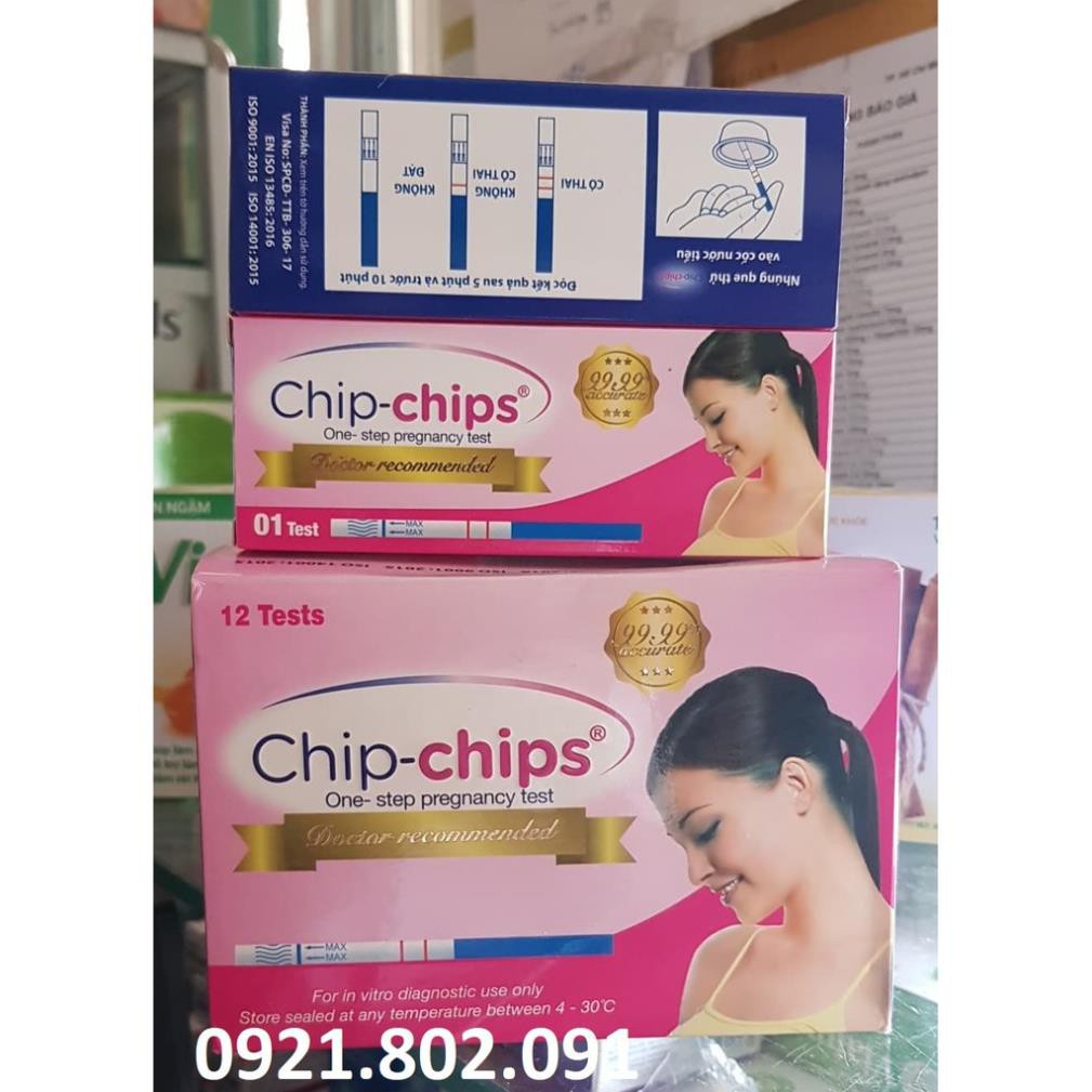 (lẻ 1 cây) que thử thai Chip chips /chipchip