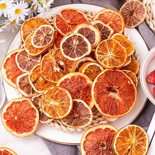 Cam, chanh,bưởi sấy 40G- cắt lát-dùng làm trá detox, trang trí bánh kem