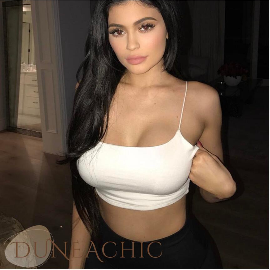 DUNEA Áo croptop màu trơn quyến rũ thời trang cho nữ với nhiều màu tùy chọn