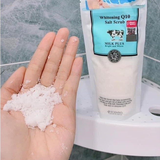 Muối Tẩy Tế Bào Chết Dưỡng Trắng Scentio Milk Plus Whitening Q10 Salt Scrub